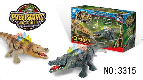 Electric crocodile with light and sound,
