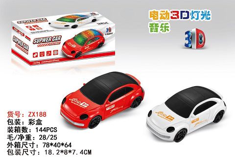 电动3D灯光音乐甲壳虫车