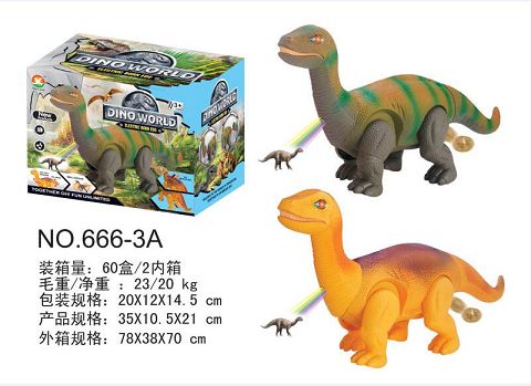 Electric dinosaur (with music colorful lights, projection, egg laying)