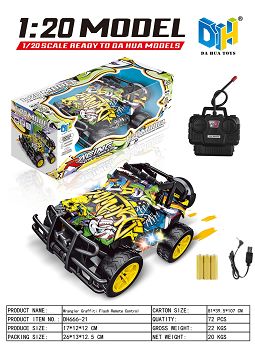 Off-road graffiti remote control vehicle