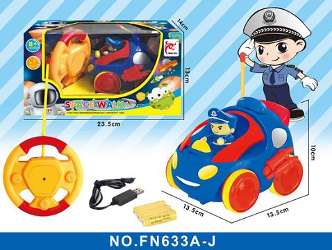 Remote control 2 to police cartoon car