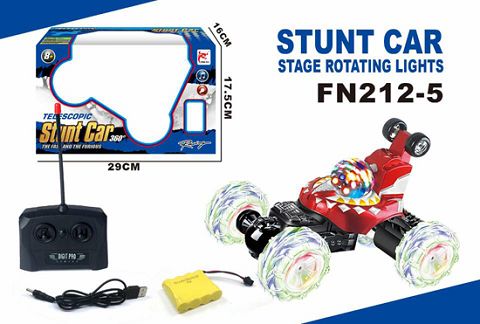 Musical stunt rotating stage flashing lights open and close dumper