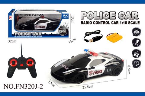 1:16 remote control light simulation police car