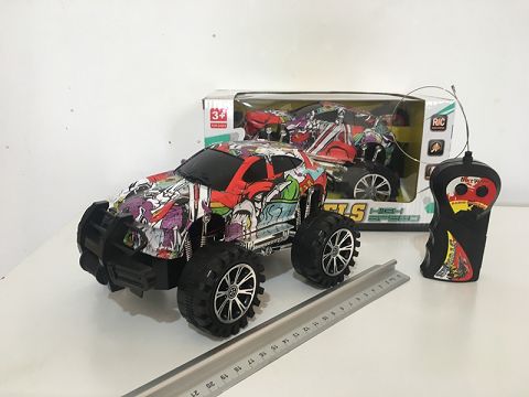 Two graffiti remote control car