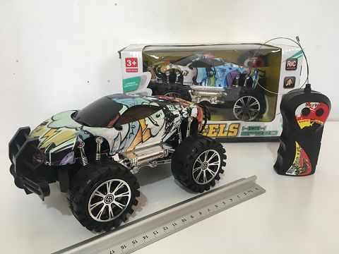 Two graffiti remote control car