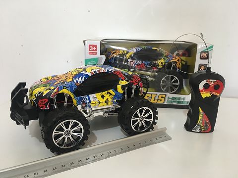 Two graffiti remote control car