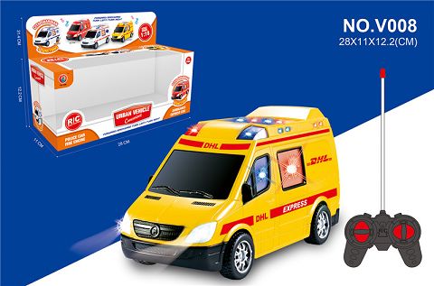 Four way remote control express car with 3D light sound