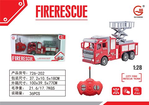 Remote control fire truck