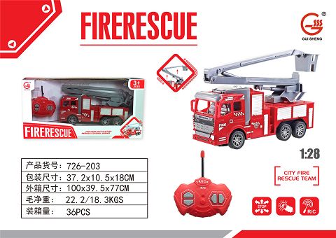 Remote control fire truck