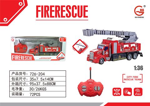 Remote control fire truck