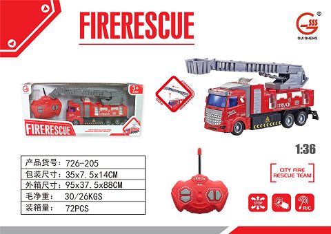 Remote control fire truck