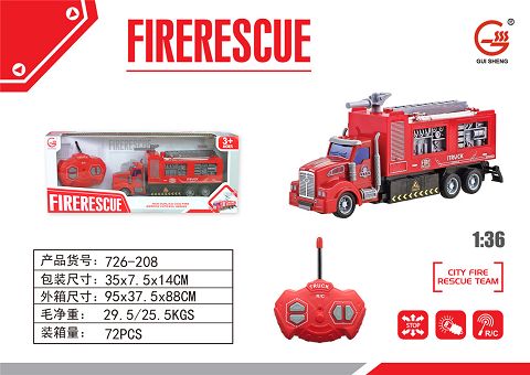 Remote control fire truck