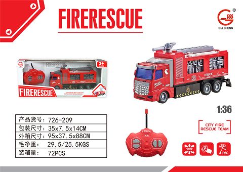 Remote control fire truck
