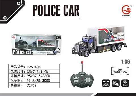 The police cleared the remote-controlled car
