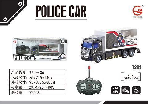 The police cleared the remote-controlled car