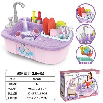 Simulation of kitchen washing dishes and sinks (manual)
