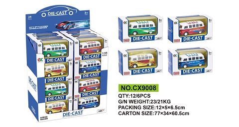 1:55 alloy boomerang bus