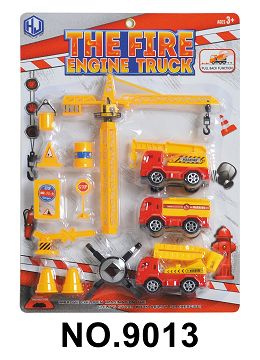 Retroactive fire truck and crane