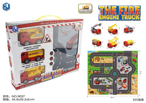 Fire truck and carpet
