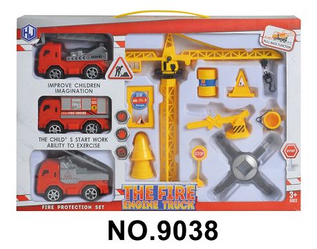 Retroactive fire truck and crane