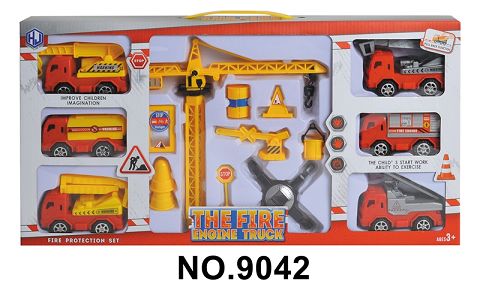 Retroactive fire truck and crane
