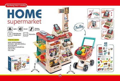 Luxury supermarket combination suit and live scanner, cash register, card reader