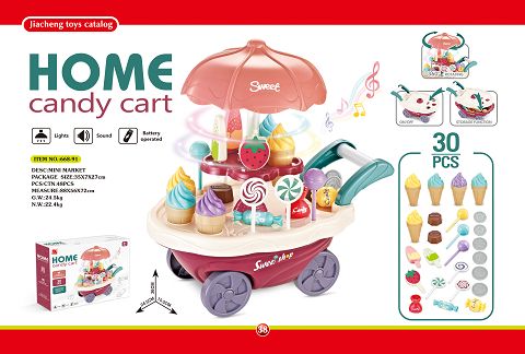 Mini candy car (with light, music, rotation, 3 aa without electricity)