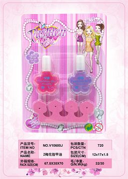 Plum blossom nail polish makeup combination