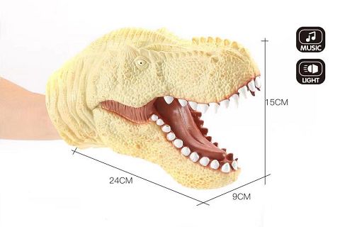 Glue out t-rex hand puppet