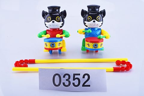 Drums, a black cat