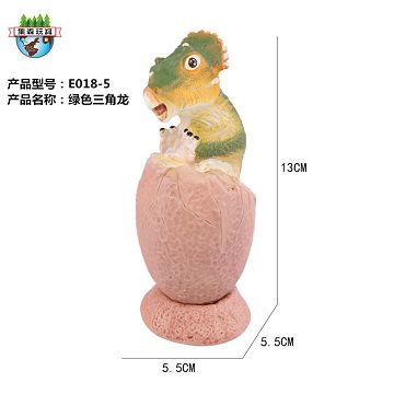 Enamel eggs - green triceratops