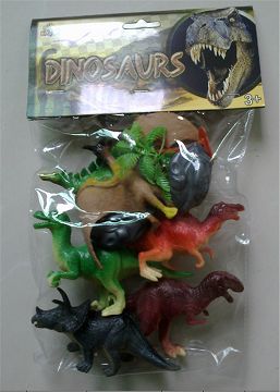 4 INCH DINOSAUR 6 2 STONE 1 COCONUT TREE