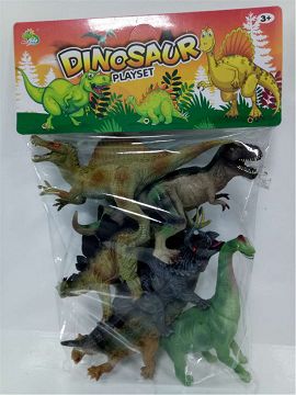 Six 8-inch dinosaurs