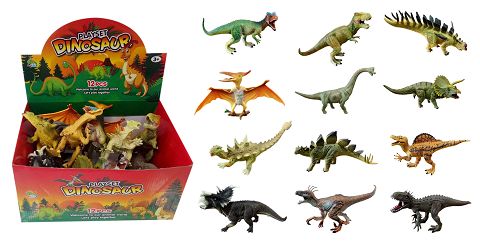 Twelve 8-inch dinosaurs