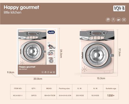 Washing machine single installation - lighting and sound effect - 3aa - no power supply