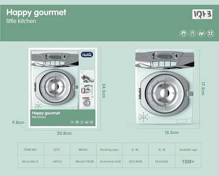 Washing machine single installation - lighting and sound effect - 3aa - no power supply