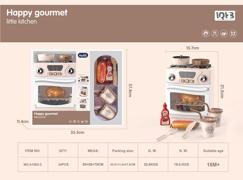 Oven set - Lighting and sound -3AA- no electricity