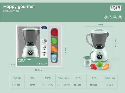 Juicer set - Lighting and sound - Electric rotation -2AA no electricity