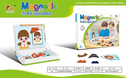 Magnetic puzzle assembly (family members)