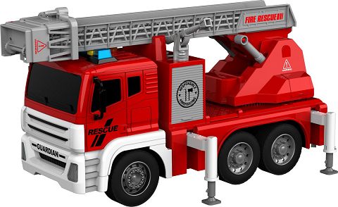 1:14 fire engines (sound and light; water spraying)
