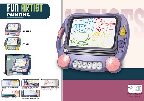 Coloured piano drawing board