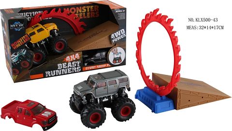 Four - drive inertial simulation hummer off-road vehicle with pickup truck shell