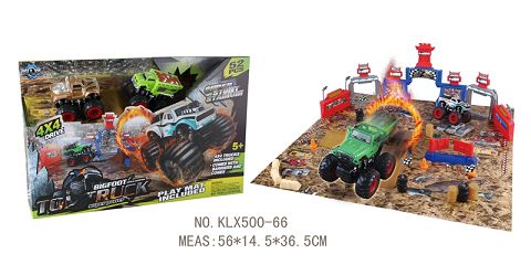 Four-drive inertial off-road vehicle track