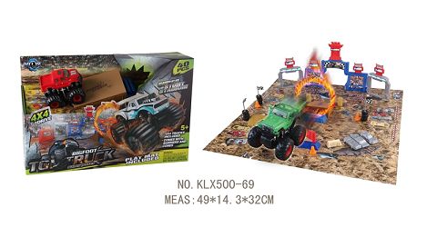 Four-drive inertial off-road vehicle track