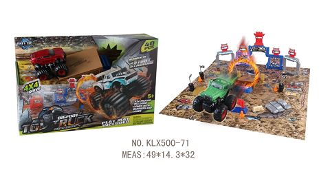 Four-drive inertial off-road vehicle track