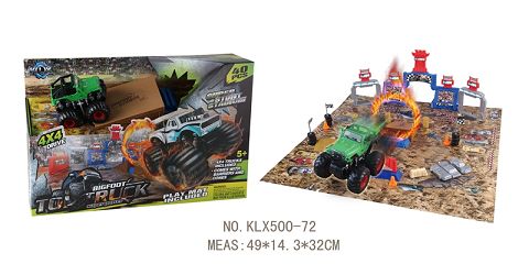 Four-drive inertial off-road vehicle track