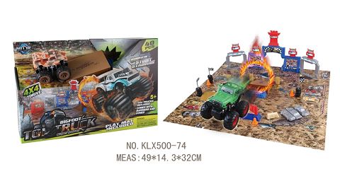 Four-drive inertial off-road vehicle track