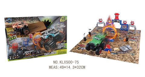 Four-drive inertial off-road vehicle track