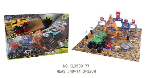 Four-drive inertial off-road vehicle track