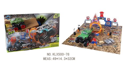 Four-drive inertial off-road vehicle track